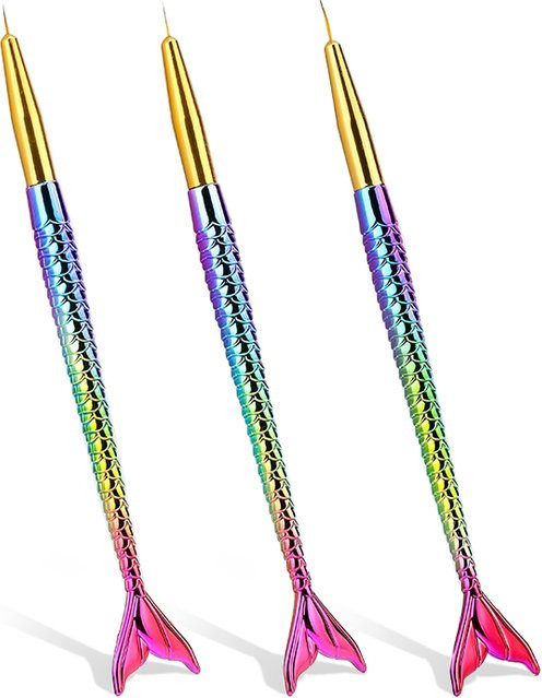 Nibiru DU Nagelpinsel Set, 3 Stück, Nail Art Liner - Bild 1