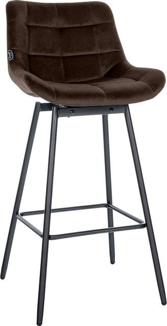 CLP Barhocker Weston mit Lehne, drehbarer Barstuhl mit gepolstertem Sitz und stabilem Metallgestell - Bild 1