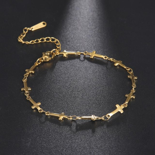 YULIN Armband Edelstahl, Gold, Damen, 17-22 cm - Bild 1