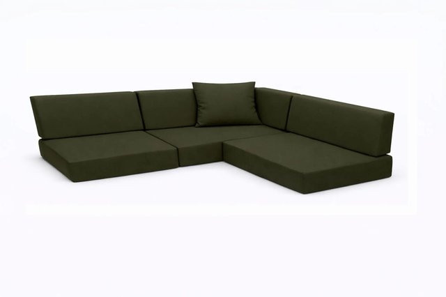 Setgarden Palettenkissen 8er Set für Outdoor in Grün mit Sitzkissen und Rückenkissen, Sitzkissen B/T/H: 120 x 60 x 10 cm, Rückenkissen B/T/H: 120 x 40 x 10 cm - Bild 1