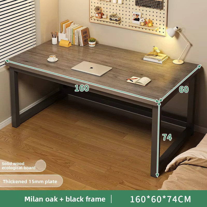 LEWEN Büroschreibtisch modern in Braun mit Holz-Desktop und Stahlrahmen für dein Home Office - Bild 3