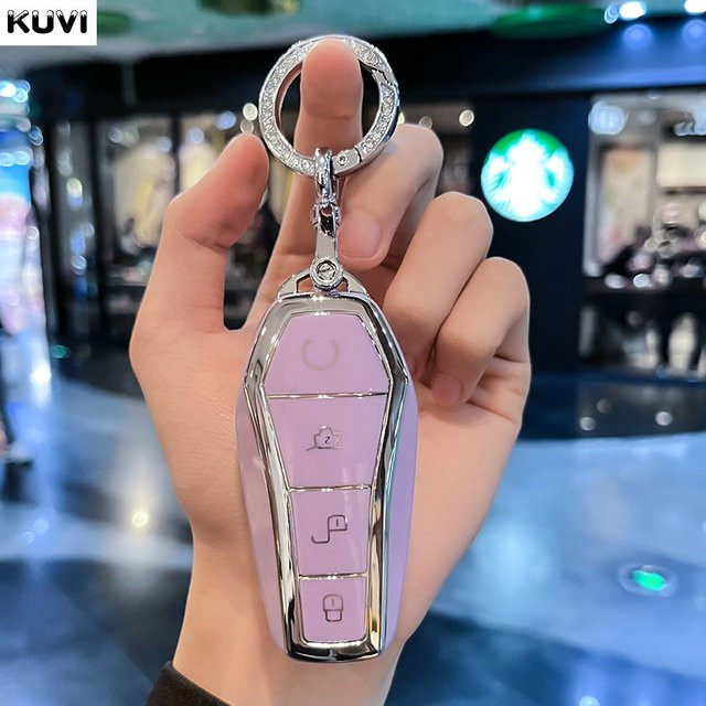 Kuvi TPU Schlüsselhülle für BYD Song Plus, Atto 3, Han, EV, Tang, DM, Qin und Seal Dolphin Remote Fob Zubehör - Bild 1