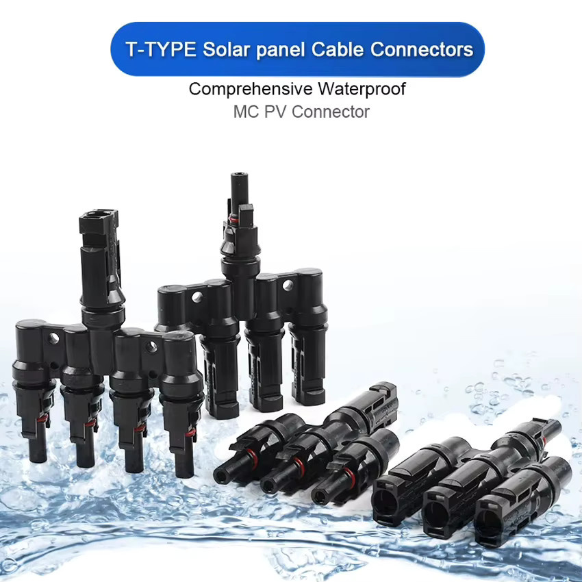 EVSOLAR Solar MC Parallel Splitter Koppler für Photovoltaik PV Panel, 1 Paar, Schwarz, IP67 1000V - Bild 4