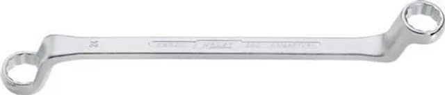 Hazet Doppelringschlüssel 630 aus Chrom-Vanadium-Stahl in Silber, Größe 25 x 28 mm, Länge: 350 mm - Bild 1