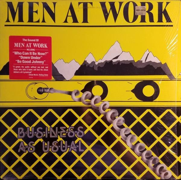 Men At Work Business As Usual LP Schallplatte von Columbia, Rock/Pop, farbig (rot/gelb), 1982 - Bild 1