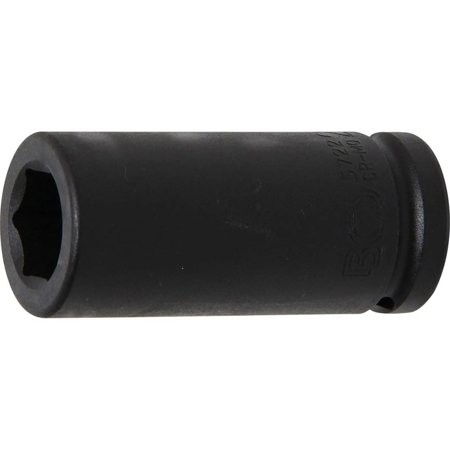 BGS Kraft-Steckschlüssel-Einsatz Sechskant tief 5722, Antrieb Innenvierkant 20 mm (3/4 Zoll), SW 22 mm, schwarz - Bild 2