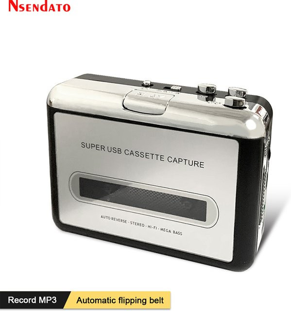 Nsendato Tragbarer USB-C Kassettenrekorder als Kassetten-zu-MP3-Konverter und Audio-Musik-Radioplayer - Bild 1