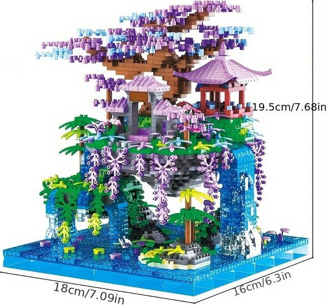 Yiran toy Feenpavillon Bausteine Gemischte Farbe 1460 Teile - Bild 1