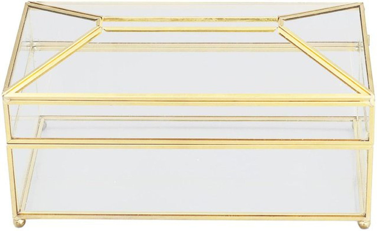 Dekorative Aufbewahrungsbox aus Glas von OutsideWorld, transparente Taschentuchbox in rechteckiger Form für dein Zuhause - Bild 1