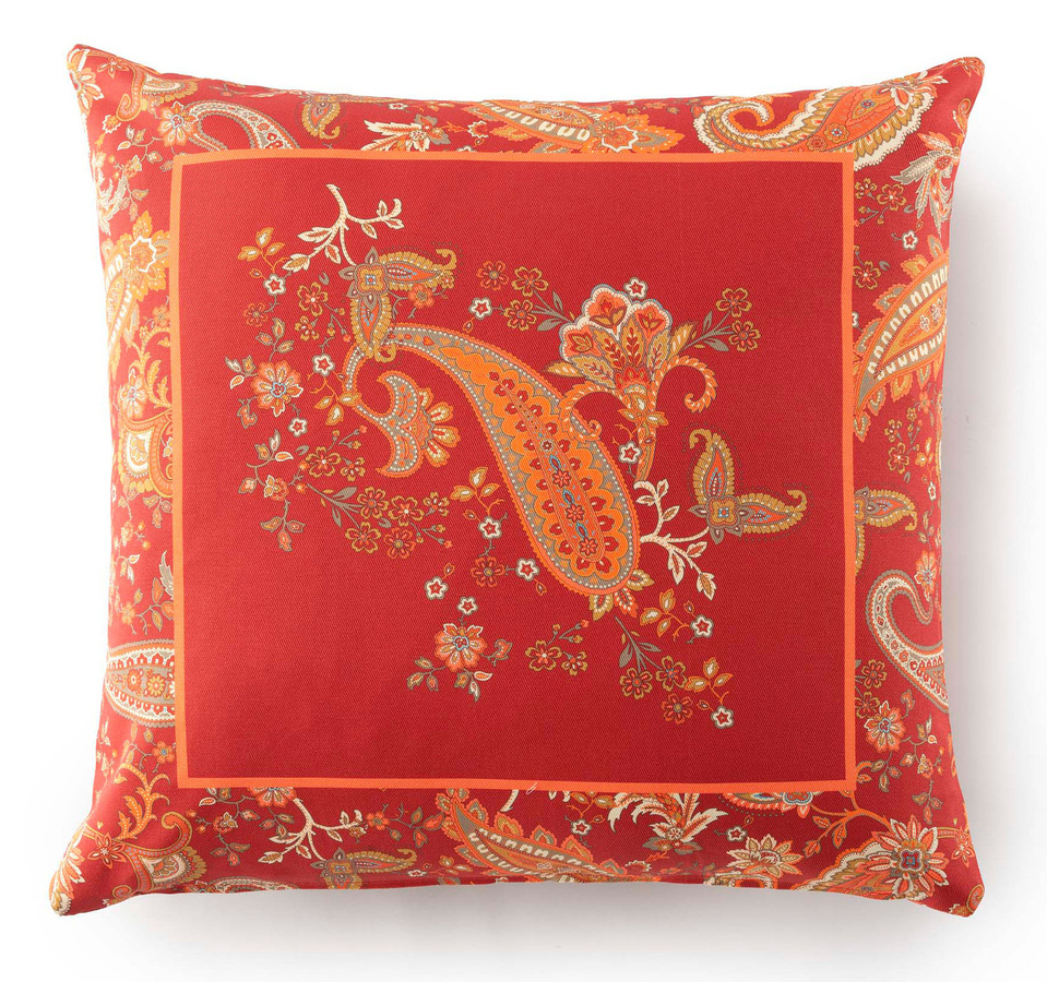 Bassetti Kissenhülle Twill MONNALISA in Rot mit floralem Design, B/B/H: 50 x 50 x 0 cm - Bild 1