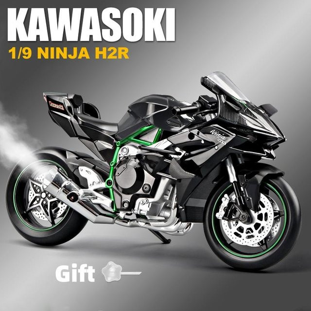 Linyi toy car H2 H2R Rennmotorrad Modell, 1:9, mit Sound und Licht, ab 18 Jahren - Bild 1