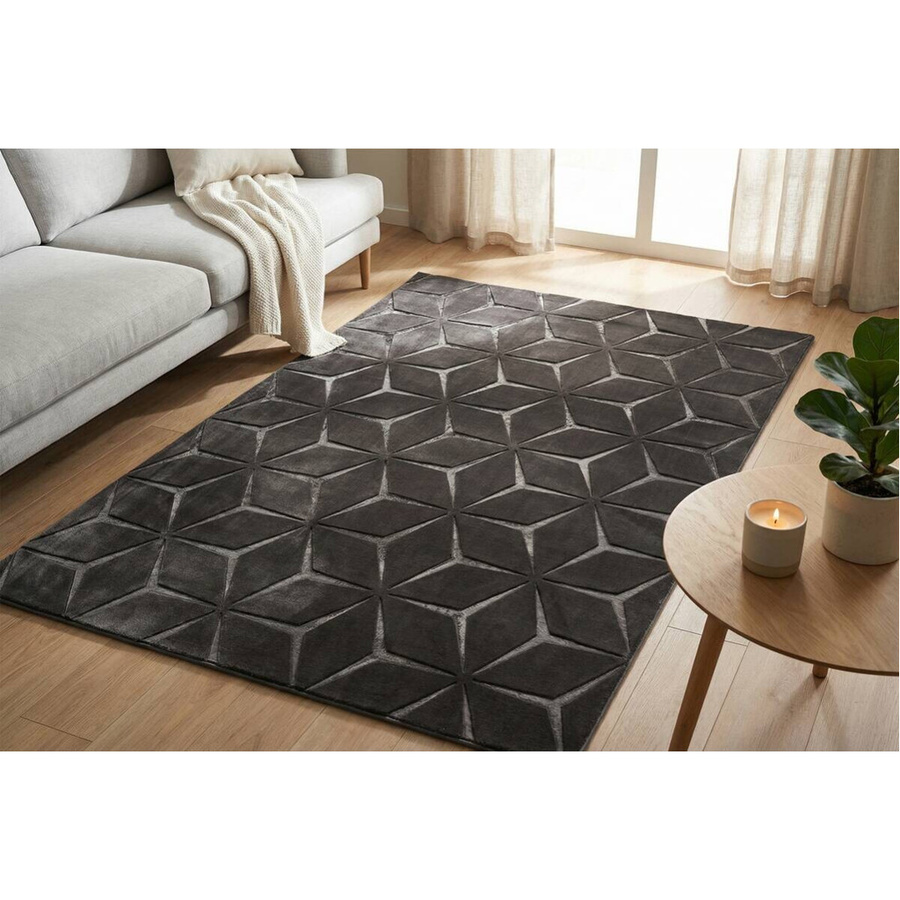 Kayoom Teppich Calma in Anthrazit mit geometrischem Design, modern und pflegeleicht, Breite: 200 cm, Länge: 290 cm - Bild 3