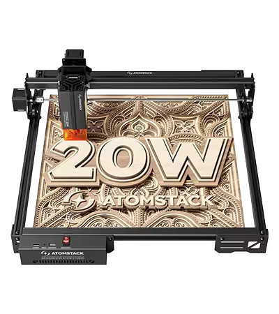 Atomstack A20 Pro V2 20W Lasergravierer Quad-Laser-Cutter mit WLAN-Konnektivität in Schwarz für Metall, Holz, Acryl und Glas - Bild 7