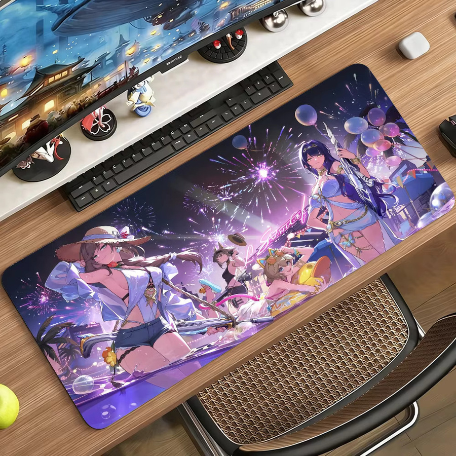 Strinova Mauspad rutschfeste Gamer-Schreibtischunterlage in Multicolour - Bild 5
