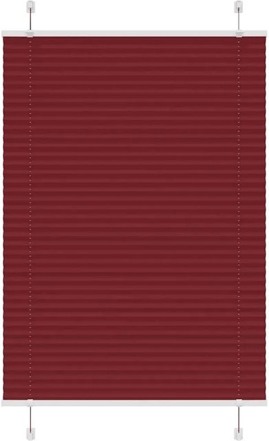 vidaXL Plissee Bordeauxrot semi-transparent aus Polyester, Breite: 100 cm, Höhe: 150 cm - Bild 1