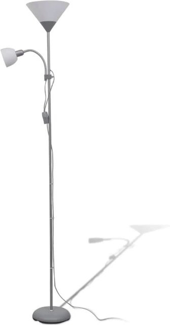vidaXL Stehlampe in Grau aus Stahl mit modernem Design, Höhe: 180 cm - Bild 1
