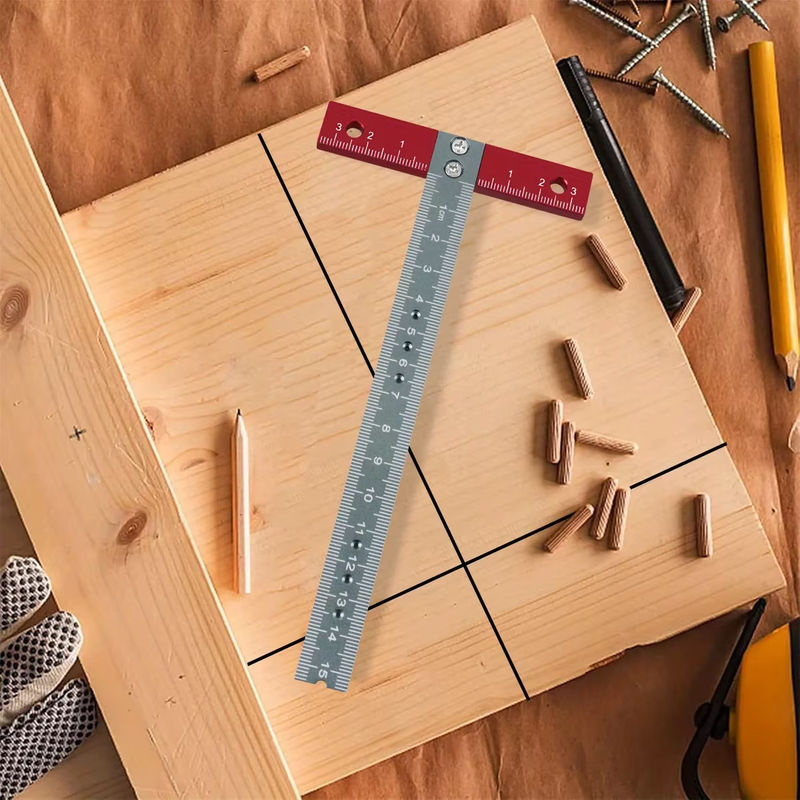Toughbuilt T-Quadrat Positionierlineal aus Aluminium für die Holzbearbeitung und Präzisionsmessung - Bild 3