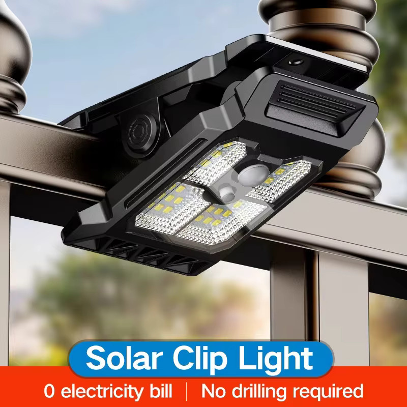 BALDR Mini Solar-Clip-Leuchte mit PIR-Bewegungssensor in Schwarz mit warmweißem Licht für Terrasse, Garten und Flur - Bild 2