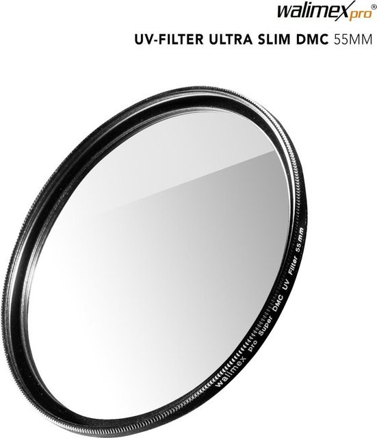 Walimex Pro UV-Filter Slim Super DMC 55mm für Objektivschutz mit 16-fach Vergütung - Bild 1