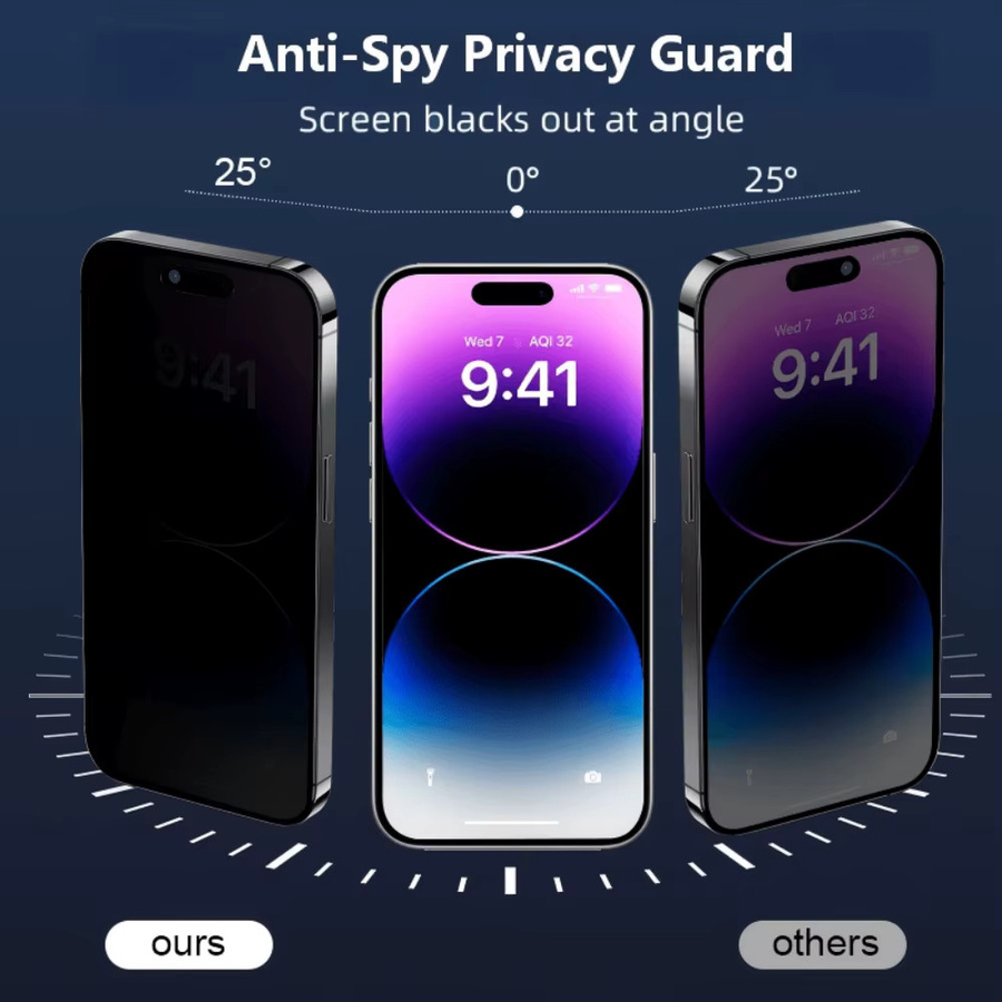 NNBILI 4er Pack Sichtschutz-Displayschutzfolien aus gehärtetem Glas für iPhone 11 12 13 14 15 16 17 Pro Max Plus 17e 16e 17Air mit Anti-Blasen-Funktion - Bild 2