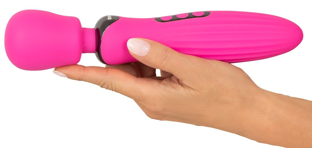 GoSoft Massagestab Wand-Vibrator mit beweglichem Massagekopf in Pink - Bild 2
