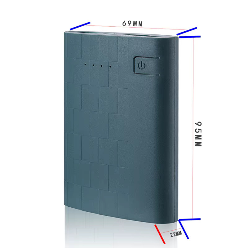 DIY Power Bank Gehäuse für 3x 18650 Batterien, 3,7 V Ladegehäuse ohne Löten, Farbe: Grün, B/T/H: 95 x 69 x 22 mm - Bild 3