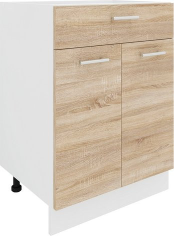 VCM Schrank Esilo in Beige mit Eichenoptik, B/H/T: 60 x 82 x 46 cm - Bild 1