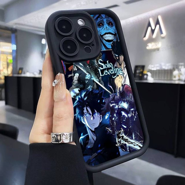 S-Solo L-Leveling Anime Handyhülle für Apple iPhone 11 bis 17 Pro Max Plus, weiche Schutzhülle, Schwarz/Mehrfarbig - Bild 1