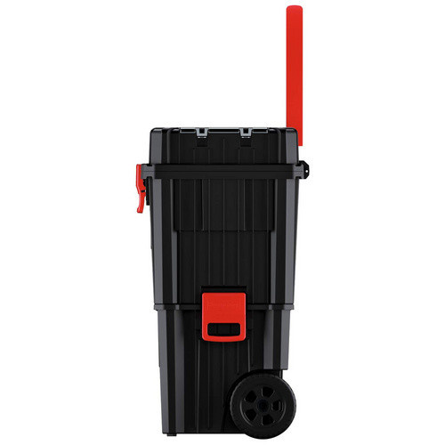PROSPERPLAST Heavy Werkzeugkiste mit Rollen, 3-teilig, schwarz/rot, B: 45,0 cm, T: 36,0 cm, H: 64,0 cm - Bild 2