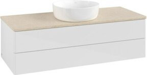 V&B Waschtischunterschrank Antao mit Beleuchtung, Farbe Weiß, B/T/H: 120 x 50 x 50 cm - Bild 1