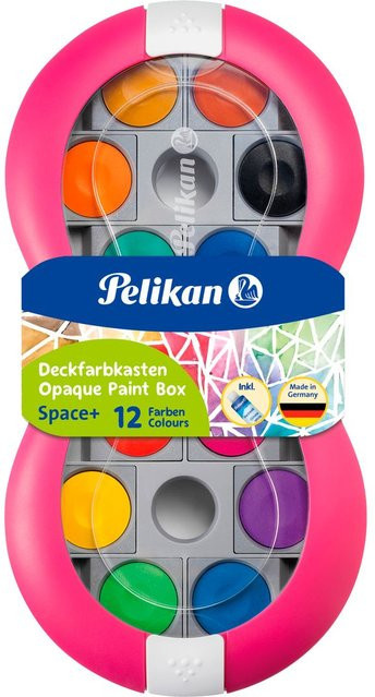 Pelikan Deckfarbkasten Space mit 12 Farben in Pink - Bild 1