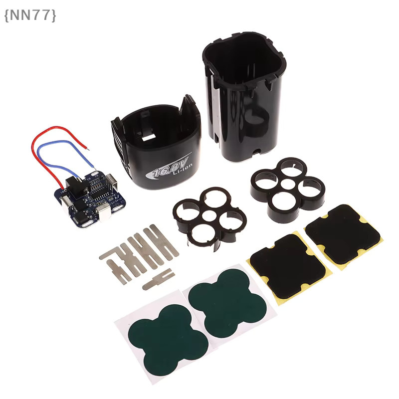4S BMS 16,8 V Lithium-Batterie-Aufbewahrungsbox für 18650 Zellen in Schwarz inklusive PCBA und Halterung (ohne Batterien) - Bild 2