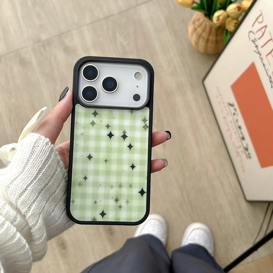 DecoPhone Handyhülle mit Gittermuster, Wellen, Punkten und Sternen für iPhone 17 16 15 14 Pro Max, magnetisch und kabelloses Laden unterstützt - Bild 2