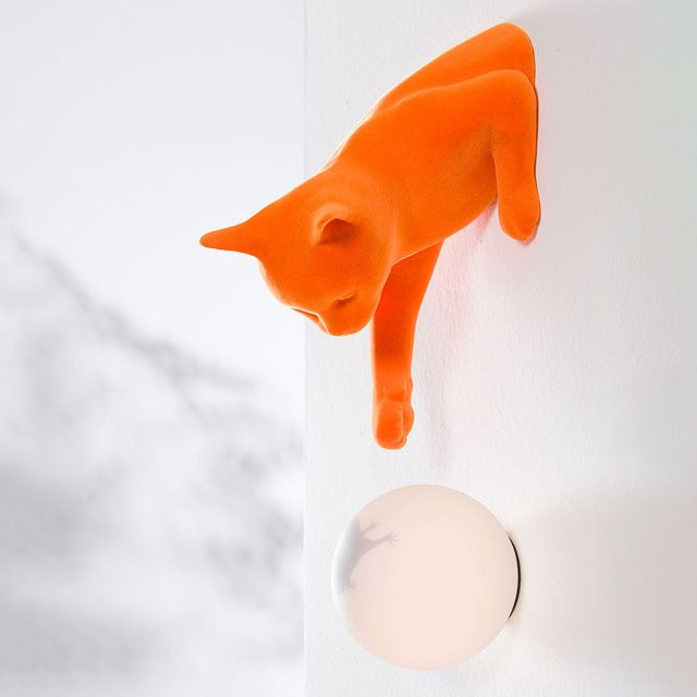 Karman Maoo Wandleuchte in Orange mit Keramik, Glas und Stoff - Bild 1