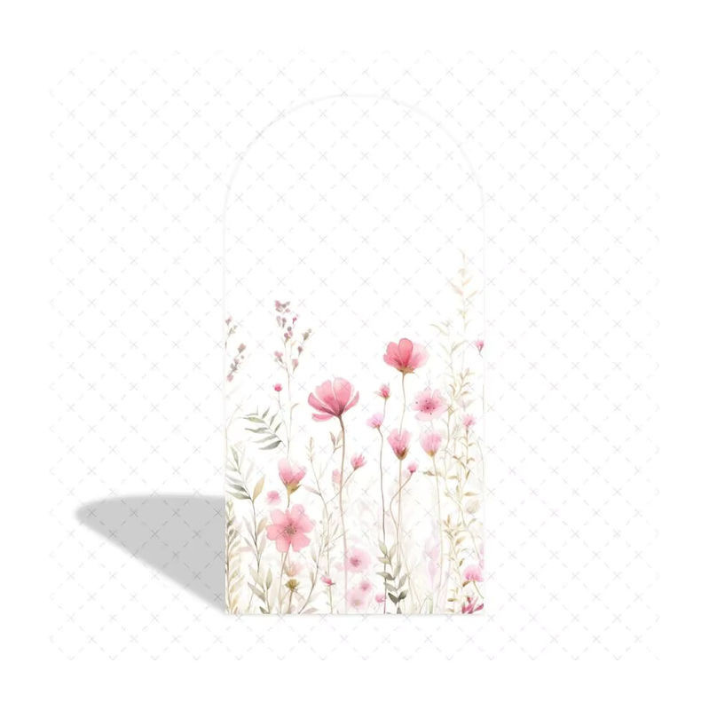 VIKAMA Blumen und Schmetterlinge Hintergrund Dekoration in Weiß für Kinder Geburtstage und Taufen B/H: 120 x 120 cm - Bild 1