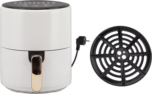Aimo Ölfreie Heißluftfritteuse mit LCD-Bildschirmanzeige, 6 l, Weiß - Bild 1