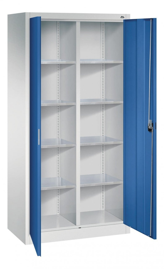 BIGBOXX Materialschrank mit Mittelwand in Weiß - Bild 1