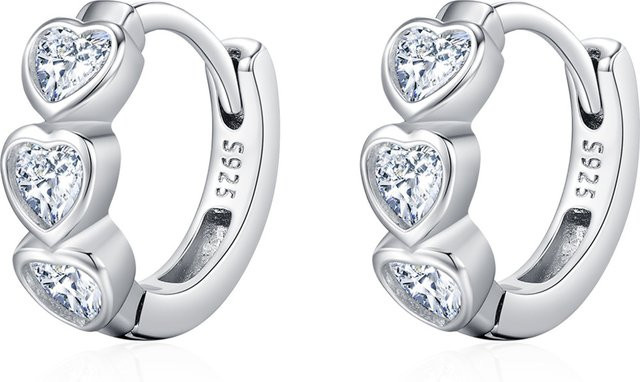 Ohrringe Moissanit, 925 Sterlingsilber, Damen - Bild 1