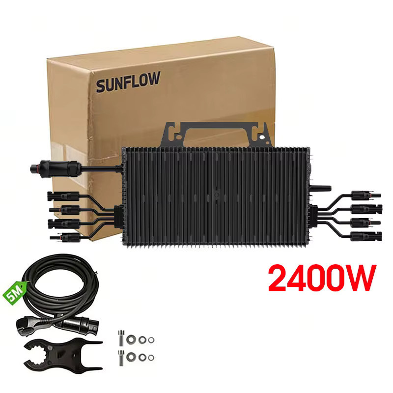 Sukflow 2400W Balkon-Mikrosolar-Wechselrichter mit WiFi für dein Balkonkraftwerk in Schwarz - Bild 7