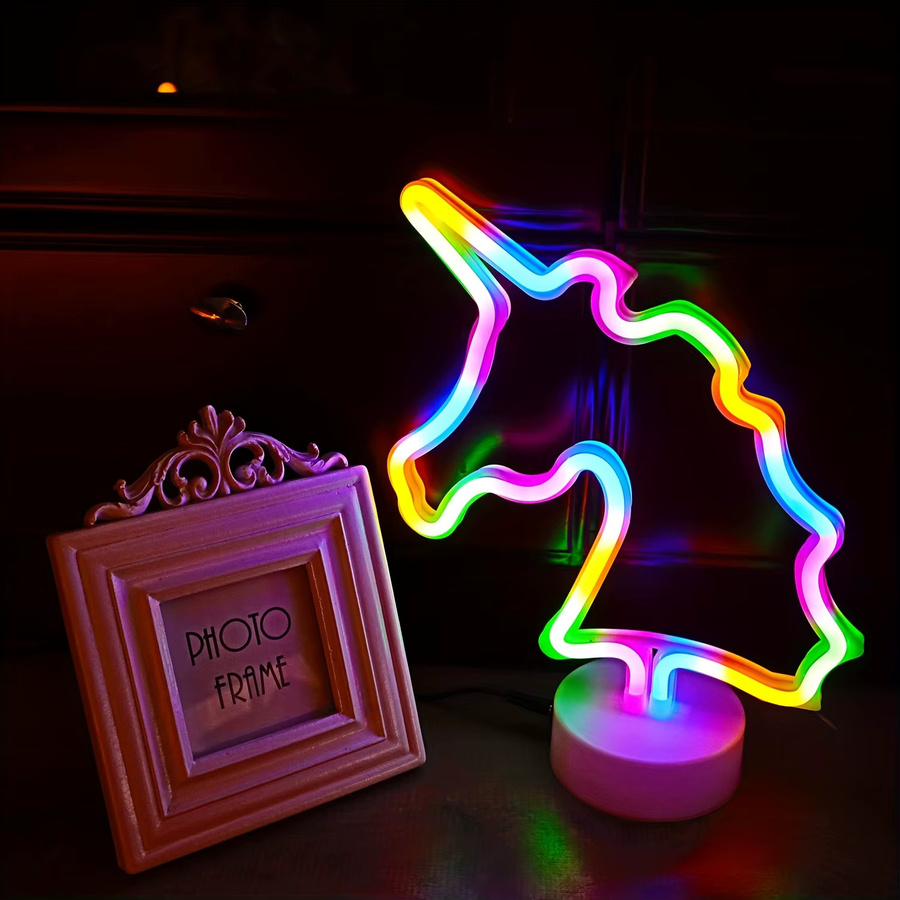 Phantasy Star Einhorn LED Neonlicht in Multicolour mit USB- und Batteriebetrieb - Bild 3