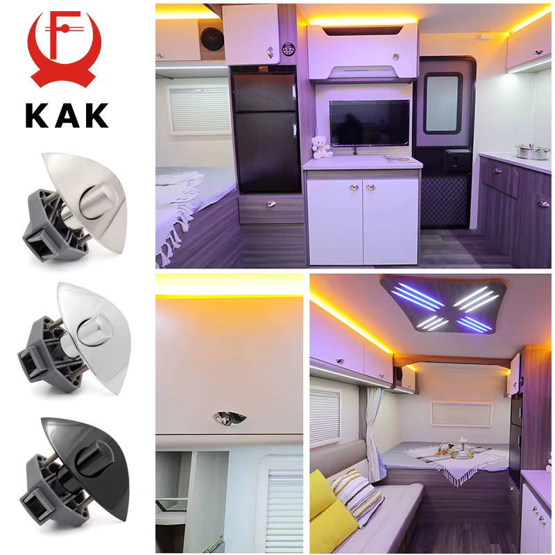 KAK Druckknopfschloss 20mm Silber RV Wohnmobil und Auto Schubladenschloss für Schranktüren - Bild 2