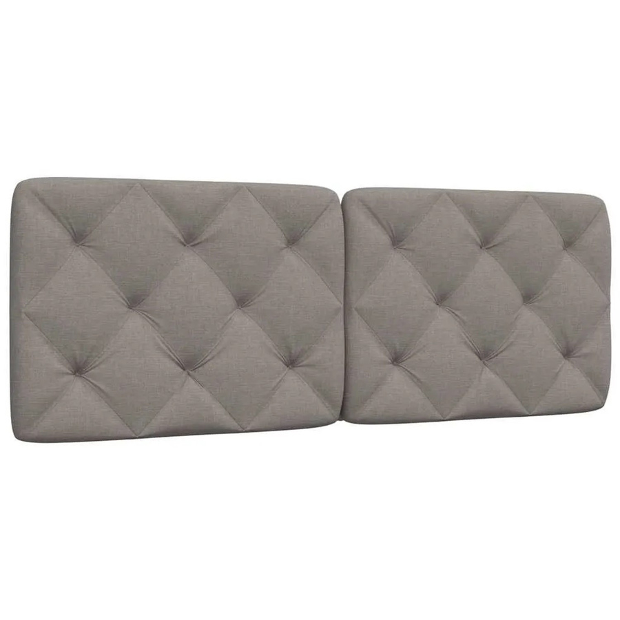 vidaXL Kopfteil-Kissen in Taupe mit Rauten-Heftung und Stoffbezug, Breite: 120 cm - Bild 2