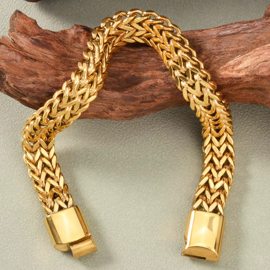 Diana baby Armband, vergoldetes Edelstahl, Gold, Vintage, Damen - Bild 4