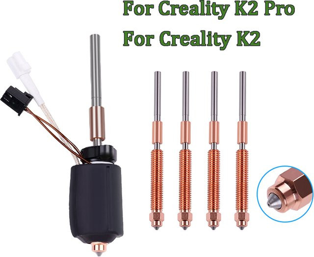 Creality Hotend Kit für K2 und K2Pro mit 0,4 mm Ganzmetall-integrierter Schnellwechseldüse und Keramik-Heizblock bis 350 °C - Bild 1