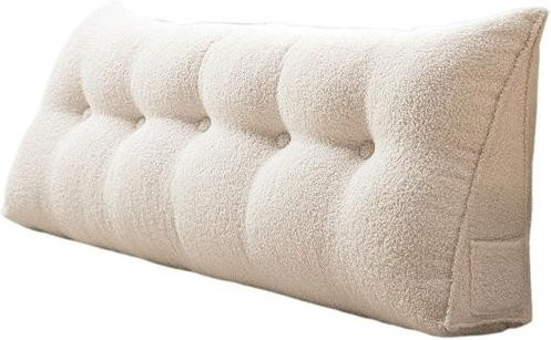 Ergonomisches Keilkissen Hello Garden als Kopfteil und Rückenlehne mit Seitentasche, Dreieckskissen, Breite: 180 cm, beige - Bild 1