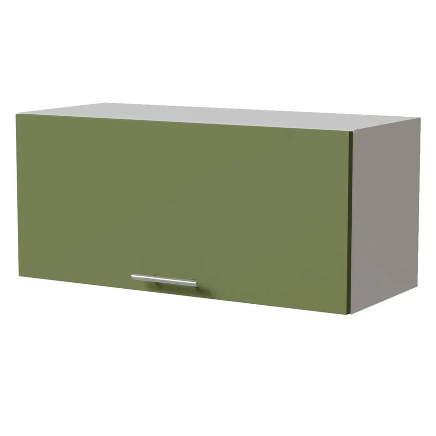 Feldmann-Wohnen Klapphängeschrank Brerra W4B/80 in Weiß und RAL 6025 Farngrün Matt mit Gasdruckdämpfer, B/T/H: 80 x 32,5 x 36 cm - Bild 2