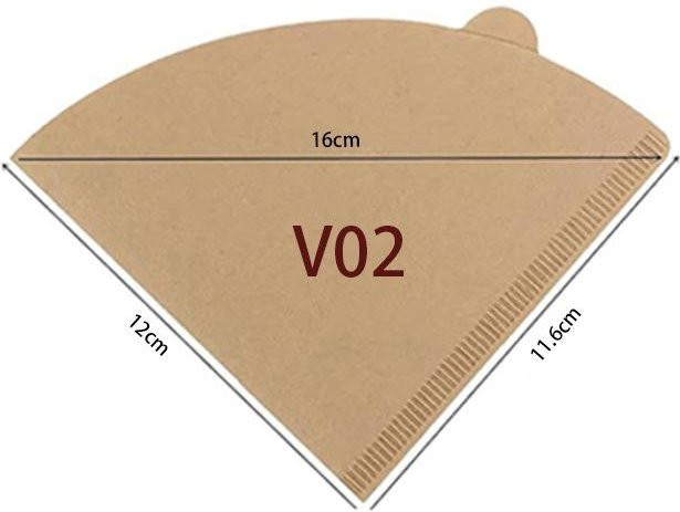 DachaSport Ungebleichte Papier-Kaffeefilterbeutel V02 für Handkaffeemaschinen, Kaffeebraun, 50 Stück - Bild 1