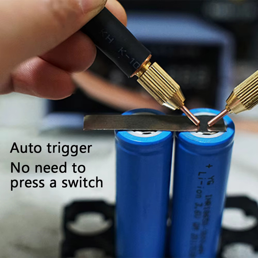 WUIETI Tragbarer Handgehaltener Punktschweißer in Schwarz mit 8000W und 0-1200A Einstellbare Doppelpuls-Punktschweißmaschine für 18650 Lithium-Batterien und Nickelstreifen-Schweißen - Bild 3