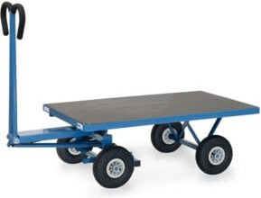 Fetra Handpritschenwagen 6403L in Blau mit Luft-Bereifung und 700kg Tragkraft - Bild 1