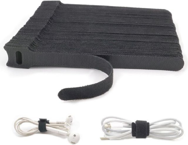Kabel-Organizer in Schwarz zur Kabelverwaltung und als Kabelwickler für dein Telefonzubehör - Bild 1